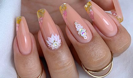 How to create unique nail art designs with crushed shells?