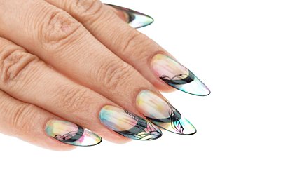 Transparent nails with Glass collections - see how to create them!