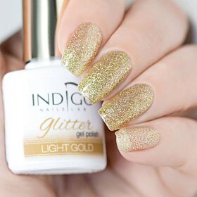 Light Gold Glitter Gel Polish