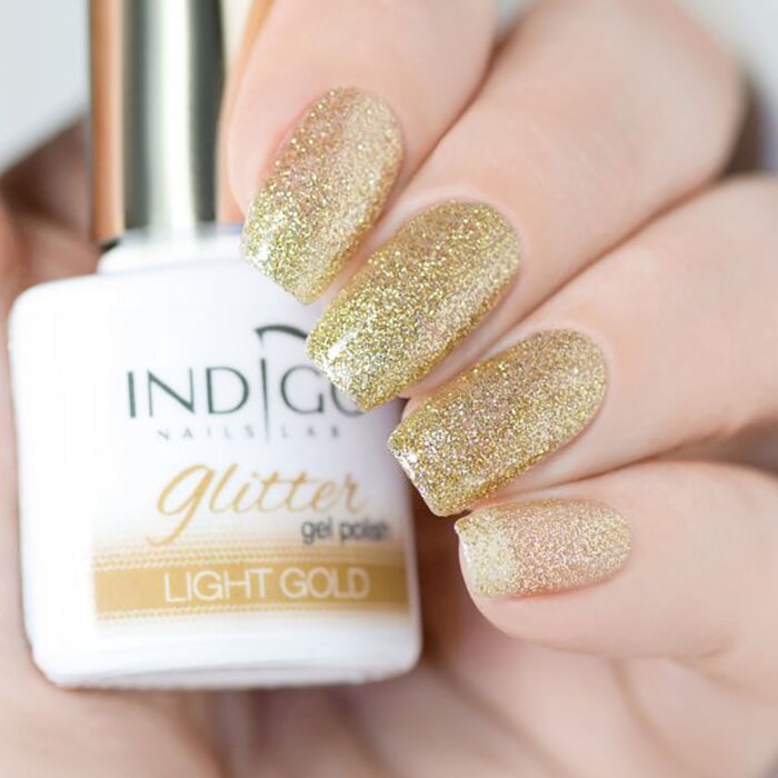Light Gold Glitter Hybridlack'
